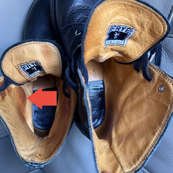 Frye Sabrina 6G Lace Up Combat Leather Boot Sz 8 M Black Grunge Chunky Casual - Picture 8 of 17